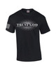 Trust God Not Government American Flag men's Christian tee - front graphic