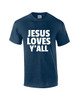 Jesus Loves Y'all men's Christian tee - design view 4