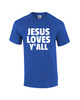 Jesus Loves Y'all men's Christian tee - design view 5