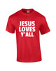 Jesus Loves Y'all men's Christian tee - design view 6