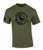 The Heavens Are Roaring The Praises of His Glory Lion Bible men's Christian tee - design view 5