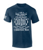 I'm A Bible Believing Prayer Praying Saved Serving Man men's Christian tee - design view 3