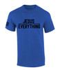 Jesus Over Everything Bible Scripture Jesus Cross men's Christian tee - design view 5