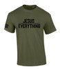 Jesus Over Everything Bible Scripture Jesus Cross men's Christian tee - design view 6