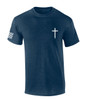 Faith Cross Crest American Flag Sleeve men's Christian tee - design view 4