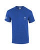 Faith Cross Crest American Flag Sleeve men's Christian tee - design view 5