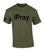 iPray American Flag Sleeve Jesus Christ Prayer men's Christian tee - design view 5