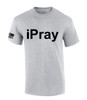 iPray American Flag Sleeve Jesus Christ Prayer men's Christian tee - design view 6