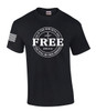 Set Free John 8:36 Nail Cross Redeemed men's Christian tee - design view 3