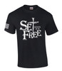 If The Son Set You Free You Will Be Free Indeed John 8:36 men's Christian tee - front graphic