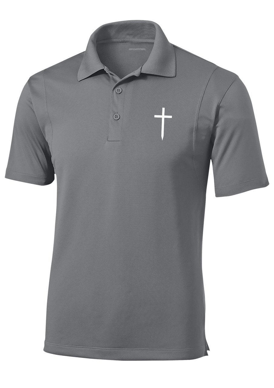 メンズウェア ELECTRIC GOLF LOGO CROSS COLLAR BLACK XL Trenz Shirt Company Mens Christian Polo Embroidered Cross Golf