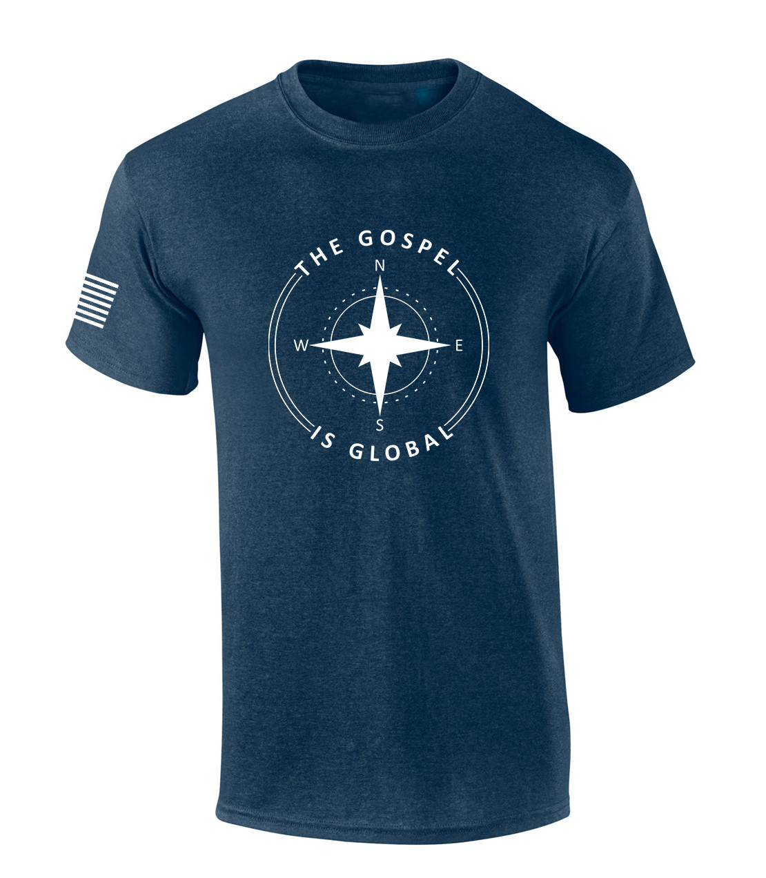 The Gospel Is Global Compass Cross Bible Scripture Mens Christian