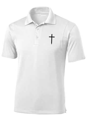Trenz Shirt Company Mens Christian Polo Embroidered Cross Golf Polo