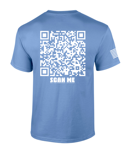 You Are A Gift To This World QR Code men's Christian tee - front graphic