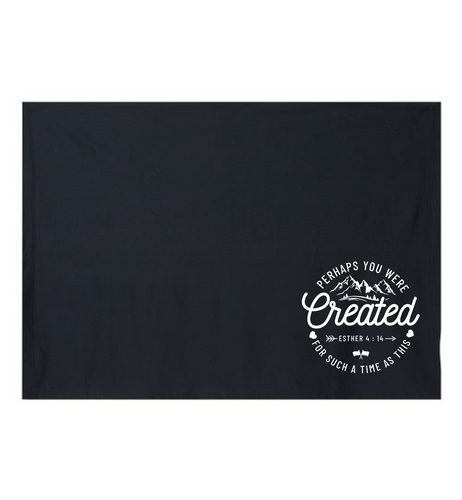 Trenz Shirt Company Christian Fleece Stadium Blanket – Heavy Blend, Esther 4:14 Scripture “Perhaps You Were Created for Such a Time as This”