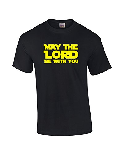 Eternal Life May The Lord Be You Funny Black men's Christian tee - front graphic