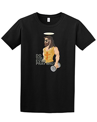 Do You Even Pray Bro Jesus Funny Black men's Christian tee - front graphic