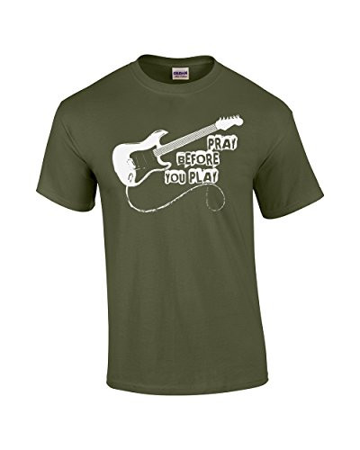 Pray Before You Play military men's Christian tee - front graphic