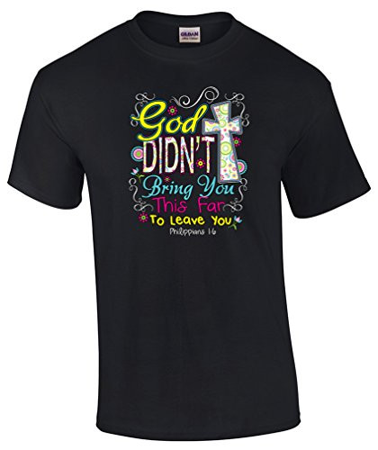 Didn't Bring You This Far Black men's Christian tee - front graphic