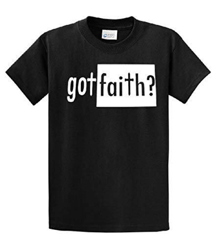 Got Faith? Plain & Simple Black men's Christian tee - front graphic