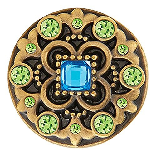 Ginger Snaps BRASS HEYDAY TURQUOISE/GREEN SN06-81 Interchangeable Jewelry Snap Accessory