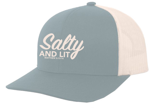 Trenz Shirt Company Christian Salty And Lit Matthew 5:13-14 Embroidered Mens Adjustable Snapback Mesh Back Trucker Hat