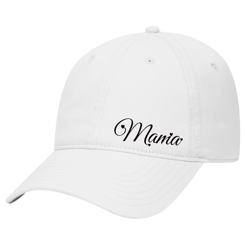 Cute Cursive Heart Names Womens Embroidered Mother's Day White Otto Baseball Cap