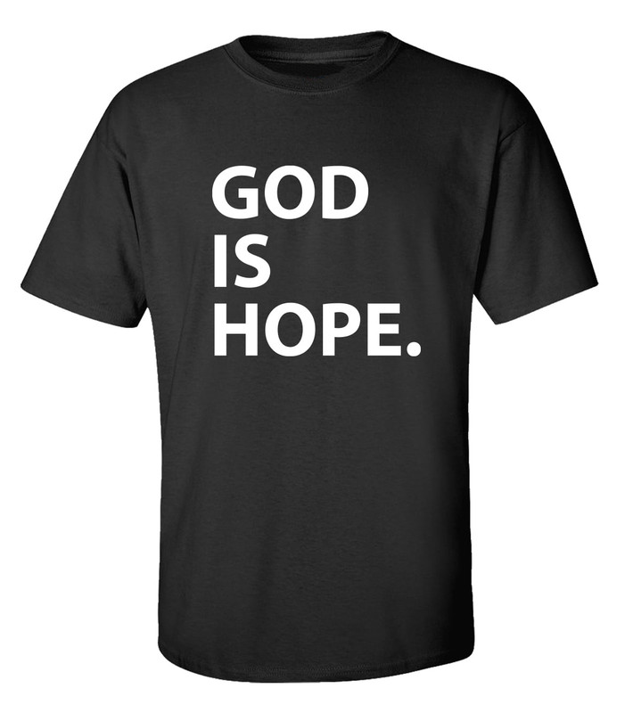 God Is Hope men's Christian tee - front graphic