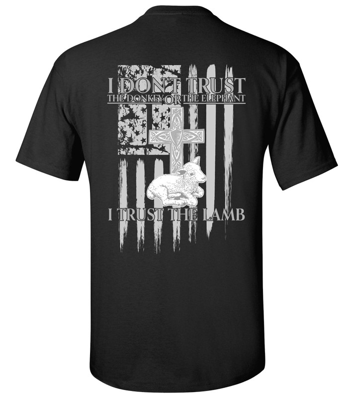 Eternal Life Series Trust The Lamb men's Christian tee - front graphic