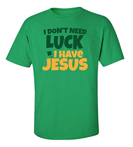 St. Patrick's Day I Have Jesus Green men's Christian tee - front graphic