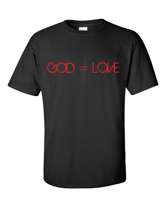 God=Love men's Christian tee - front graphic