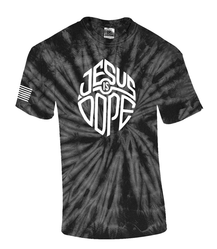 Jesus Is Dope Shield Bible Scripture Jesus Cross men's Christian tee - front graphic
