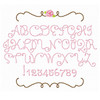 Lucy Embroidery Font Design Alphabet