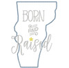 Vermont Born and Raised Vintage and Blanket Stitch Applique Machine Embroidery Design