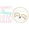 Sleepy Head Sloth Satin and ZigZag Stitch Machine Embroidery Design