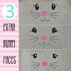 BEATRICE BUNNY FACES Machine Embroidery Design