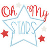 Oh My Stars Satin and Zigzag Applique Machine Embroidery Design