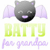 Batty for Grandpa Sketch Applique   Embroidery Design