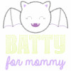 Batty For Mommy Satin and Zigzag Applique