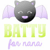 Batty for Nana Sketch Applique   Embroidery Design