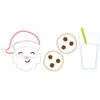 Santa - Cookies - Milk Chain and Vintage Applique Embroidery Design