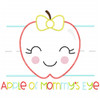 Apple of Mommys Eye Vintage and Chain Applique Machine Embroidery Design