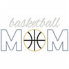 Basketball Mom Satin and Zigzag Applique