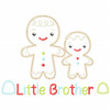 Sibling Gingerbread Brothers Vintage and Chain Applique Embroidery Design