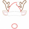 Santa Reindeer Name Vintage and Chain Applique Embroidery Design
