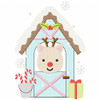 Reindeer Stable Sketch Fill and Simple Stitch Machine Embroidery Design