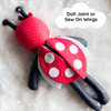 Lucy Ladybug Valentine Plushie Design Instant Download For Machine Embroidery