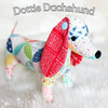 Dottie Dachshund Dog Plushie Machine Embroidery Design For Instant Download