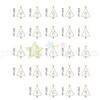 Christmas Tree Alphabet Embroidery Font Design