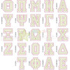 Sweet Sorority Alphabet Embroidery Font Design